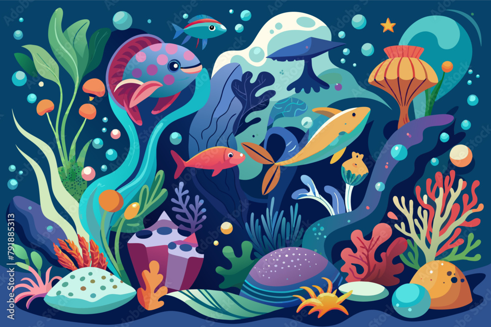 Organic forms inspired by marine life Organic forms inspired by marine life
