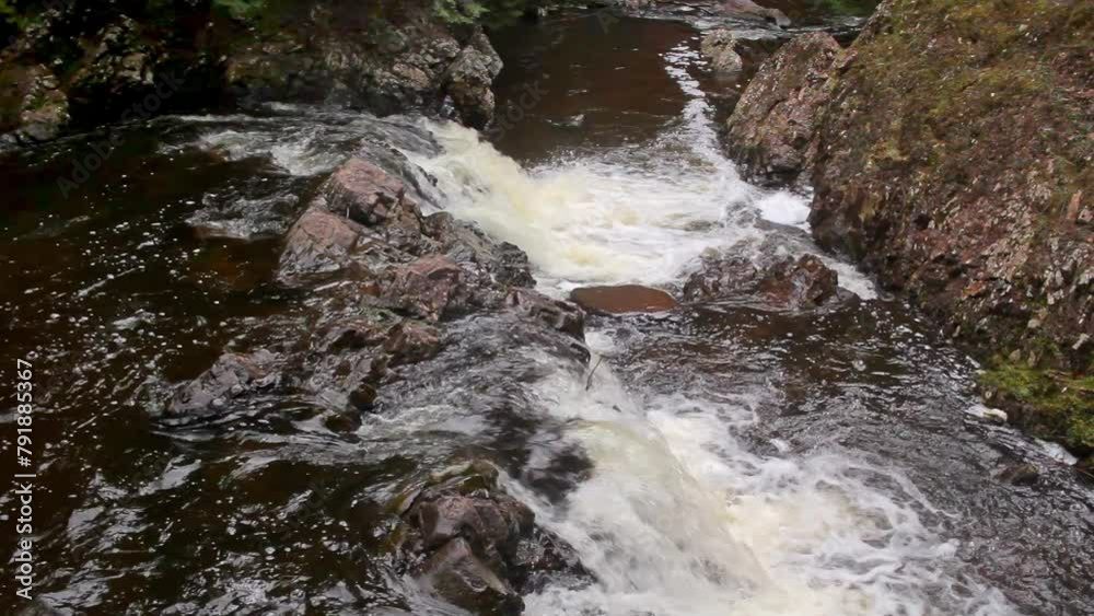 Waterfall and stream in the forest Waterfall and stream in the forest