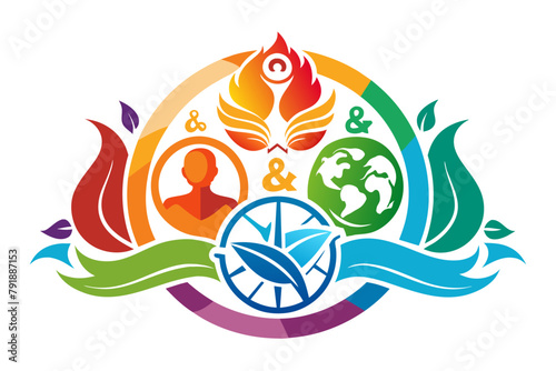 Through the logo's dynamic interplay, a narrative of harmony and discord emerges