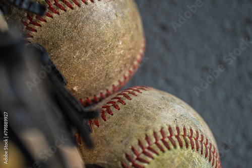 baseballs and glove closeup (ID: 791889927)