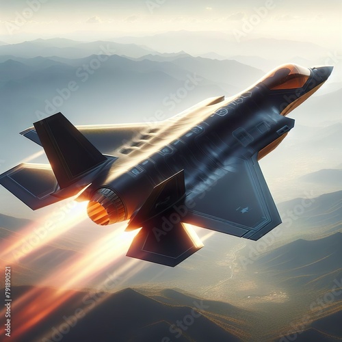A flying jet of the type F-35