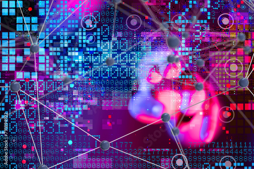 Neural network 3D illustrat...