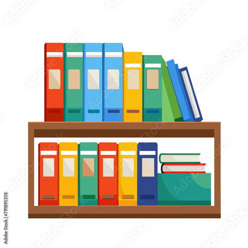 file folders on shelf for business design