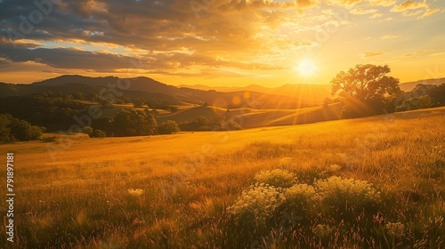 sunset in the field © Atif