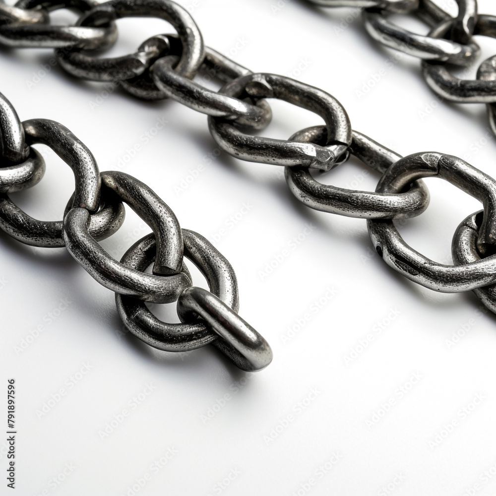 Fototapeta premium photography of carbon steel chain, product catalog сreated with Generative Ai