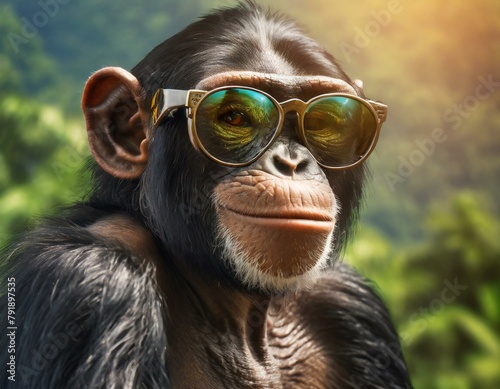 chimpanzee,sunglasses,