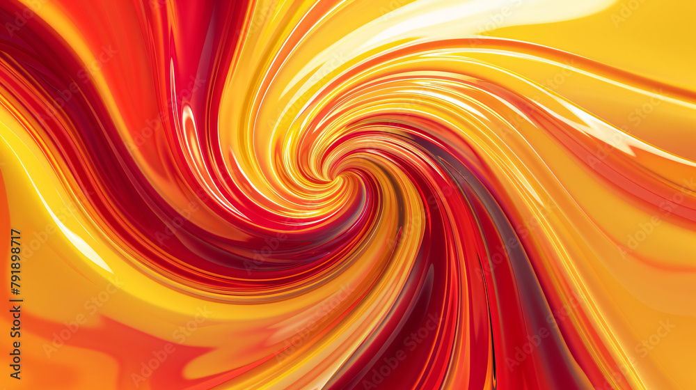Red yellow and orange swirl. abstract illustration