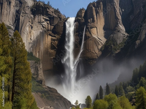 Yosemite Falls Majesty: North America's Tallest Waterfall, Cascading Beauty in California