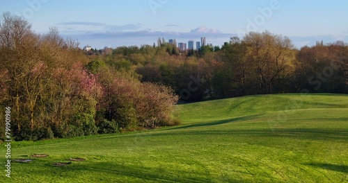 Aerial video of Manchester skyline filmed from Heaton Park  photo