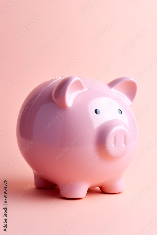 photograph of a very careful piggy bank сreated with Generative Ai