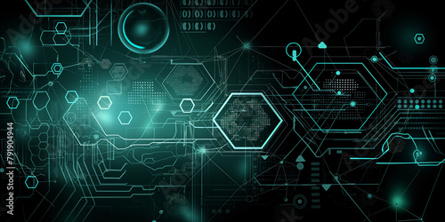 Abstract technology graphic using binary code