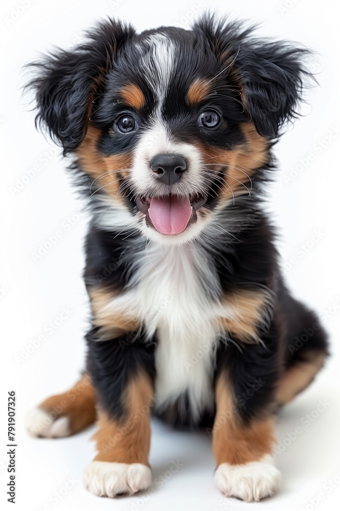 happy Papillon puppy, isolated on white background happy Papillon puppy, isolated on white background