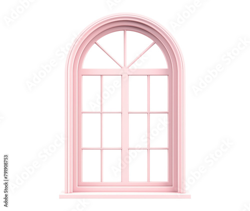 Modern and minimal house window for interior decoration isolated on transparent background, cut out, PNG, clipping path