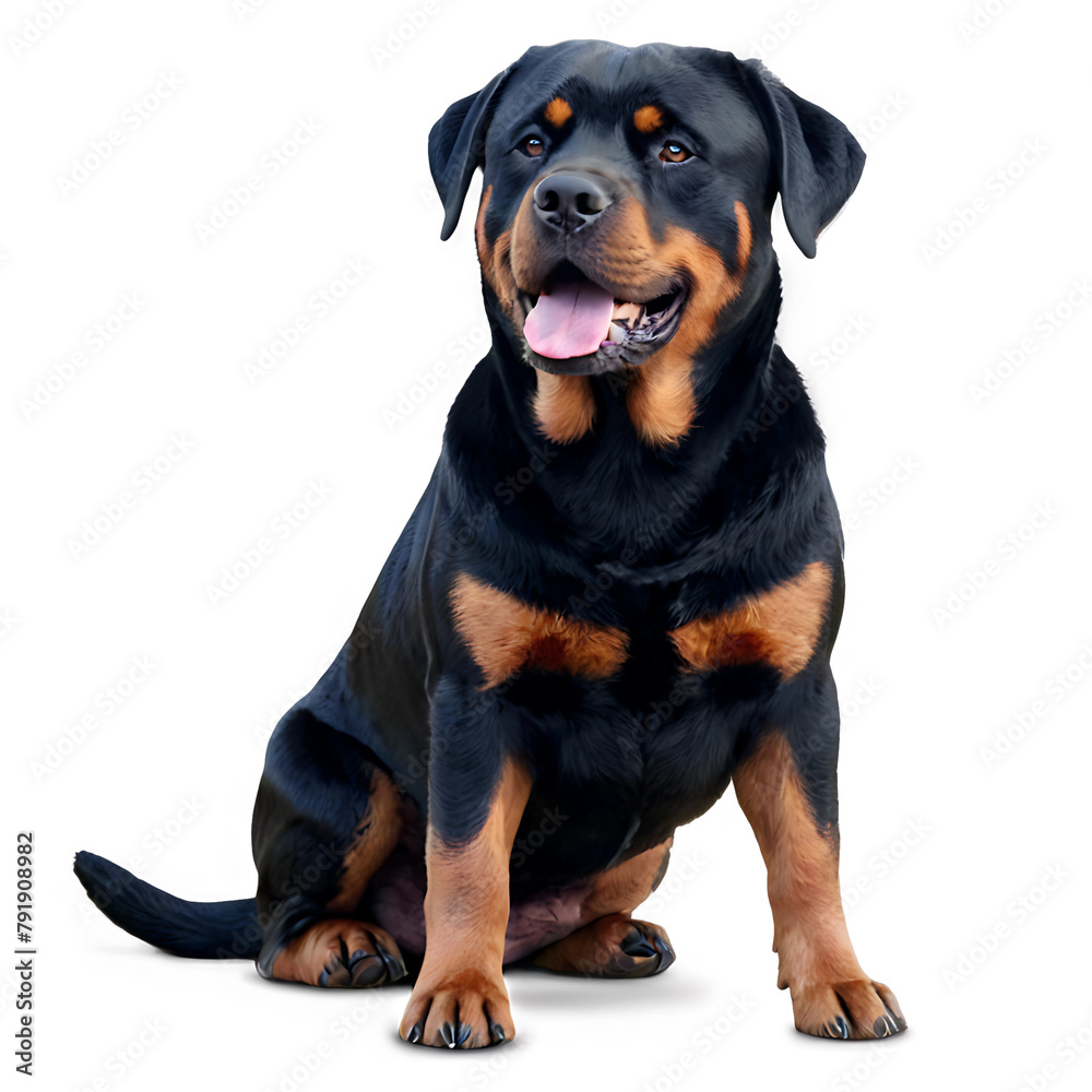 rottweiler isolated on transparent background,PNG, AI GENERATED