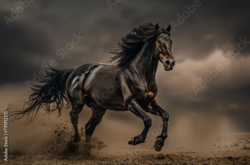 another black-and-white horse © Jevjenijs