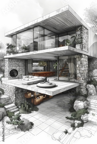 Architecture project 3D ren...