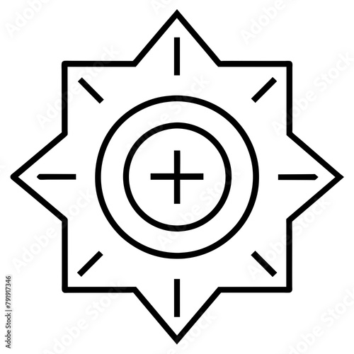 optical zoom plus in the middle logo icon