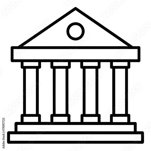 Central bank building icon vector illustration. photo