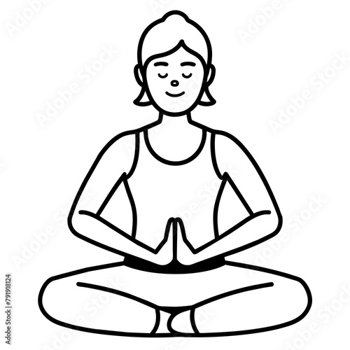 Yoga logo icon vector illustration.