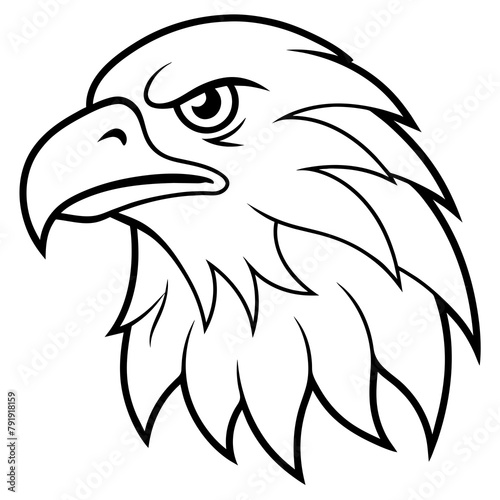 eagle head mascot white background logo icon vector illustration