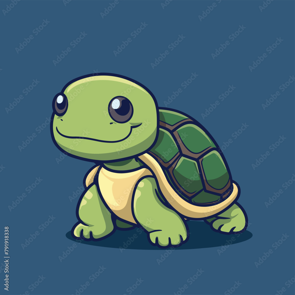 Cute turtle cartoon illustration vector animal design Cute turtle cartoon illustration vector animal design