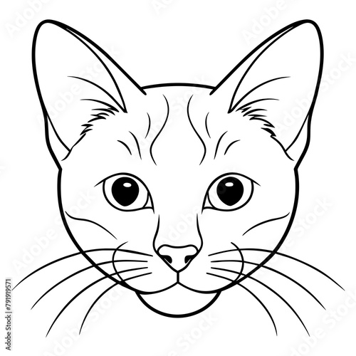 illustration of a cat had logo icon vector