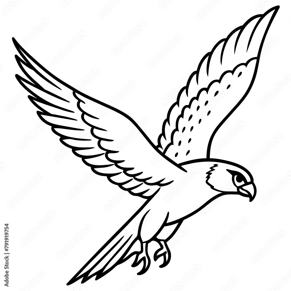 Obraz premium A noble falcon soaring through the sky with wings outstretched logo icon