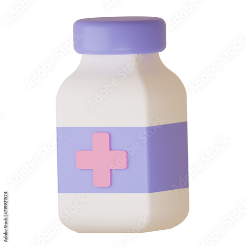 3D Icon Bottle Drugs