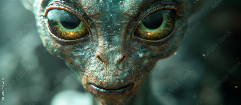 Otherworldly Observer: Alien Being Watches from Space ,generated by IA