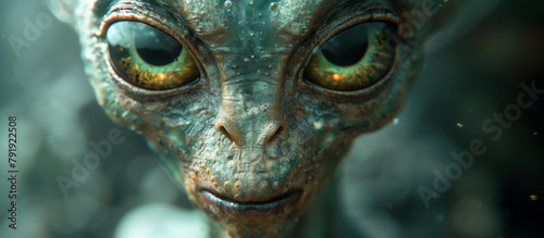 Otherworldly Observer: Alien Being Watches from Space ,generated by IA