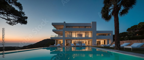 Luxury Mansion. Ibiza. Spain. Visualized through real sources. photo