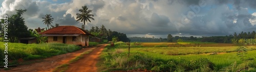 landscape with fog