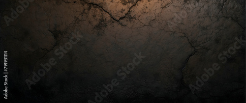 This image features a dark background with intricate crack patterns evoking a sense of decay and history