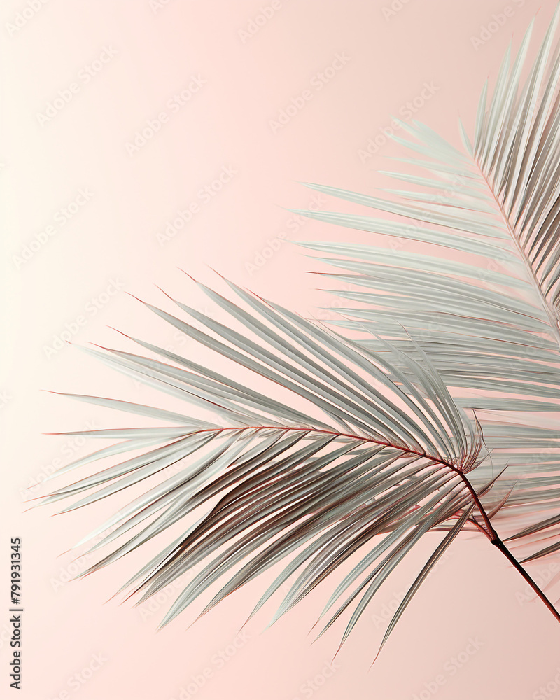 Fototapeta premium super clear photo of a ficus plant on a beige gray background сreated with Generative Ai