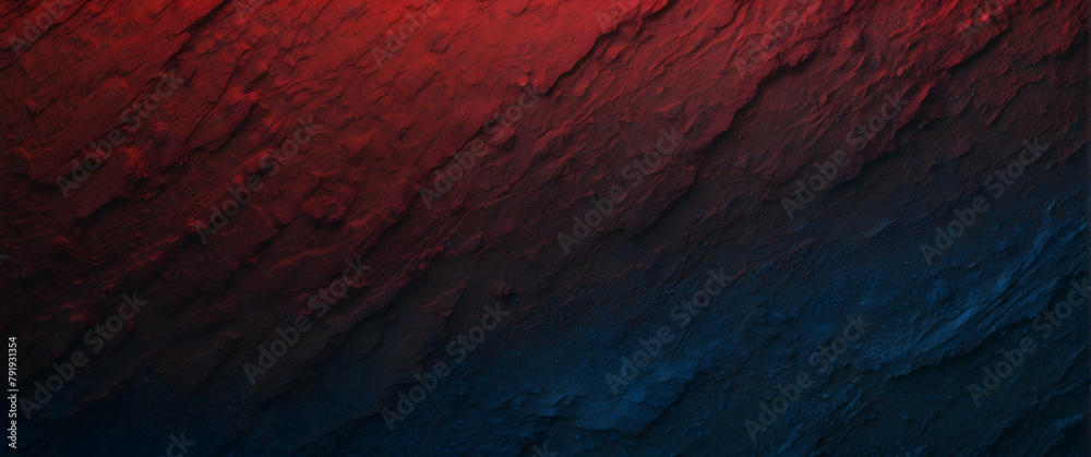 This image showcases a vivid contrast of red and blue hues in a richly textured abstract style Perfect for conveying strong emotions or energy