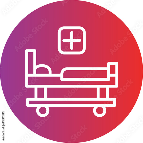 710-Hospital Bed Icon style photo