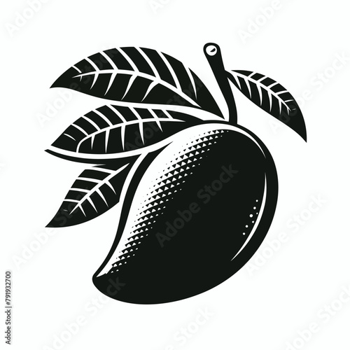 mango silhouette vector illustration White Background