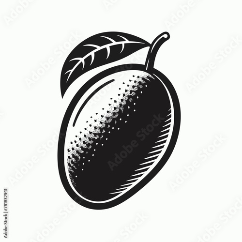 mango silhouette vector illustration White Background
