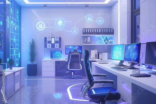 Concept of visualizing the Future: Exploring an AI-Integrated Smart Office Environment