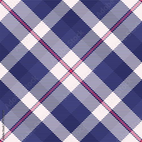 Carpet texture vector textile, apartment plaid background fabric. France seamless tartan pattern check in blue and lavender blush colors.