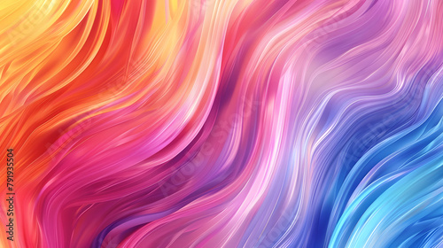 Wallpaper Mural Abstract, colorful lines flow and curve in a dynamic, vibrant background design Torontodigital.ca
