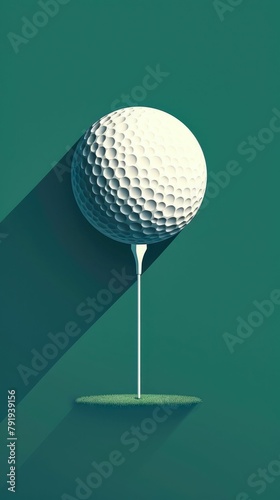 golf themed lunch invitation card, minimal style, space to place text