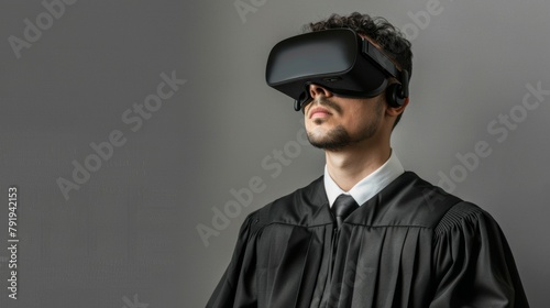 Lawyer defends clients, advocating for justice with expertise and dedication to the law with virtual reality sunglass © Дмитрий Симаков