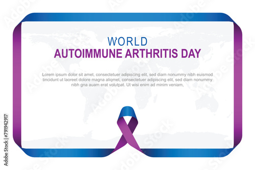 World Autoimmune Arthritis Day background.