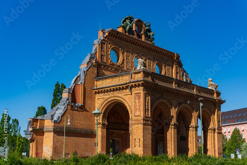Ruins Of Anhalter Bahnhof at Askanischer Platz in Berlin, Germany