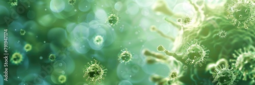 Virus Particles in a Green Microscopic View