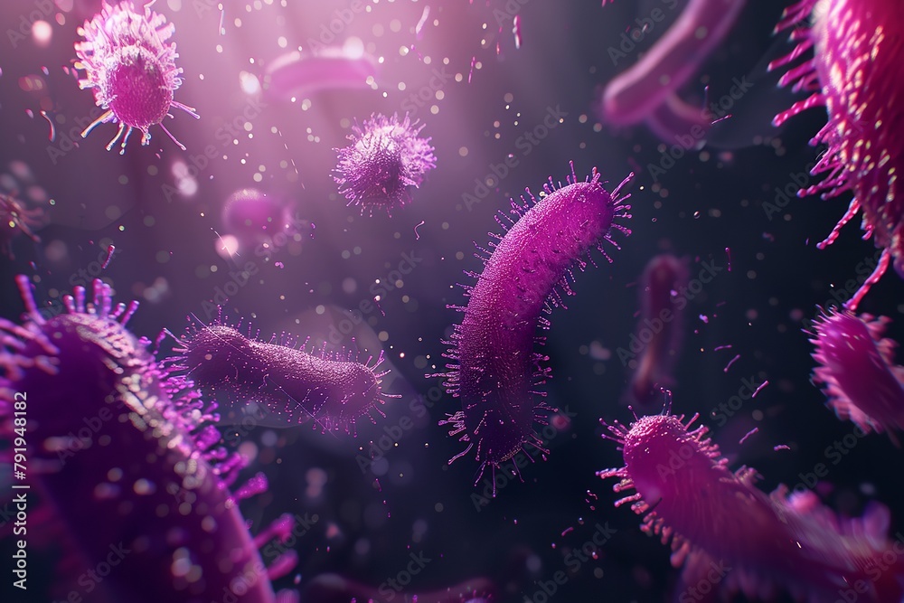 3D depiction of the backdrop of typhoid bacteria. Generative Ai 3D depiction of the backdrop of typhoid bacteria. Generative Ai