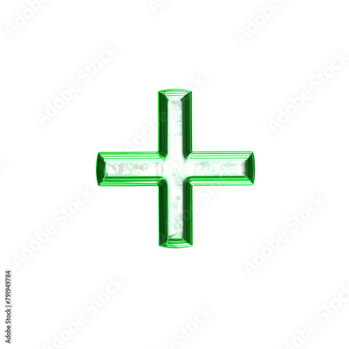 Ice symbol in a green frame