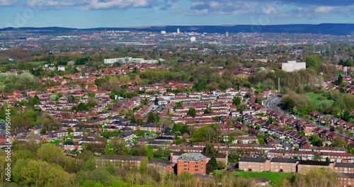 Aerial video of Heywood and Middleton area filmed from Heaton Park photo