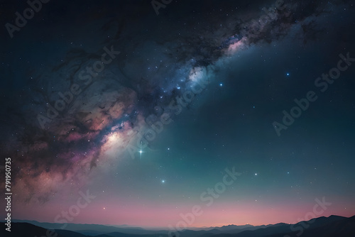 Softly glowing galaxy shimmers. © Hoshi